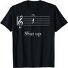 Lustiges Musikshirt Halt die Klappe Viertelpause und Fermate T-Shirt T-Shirt