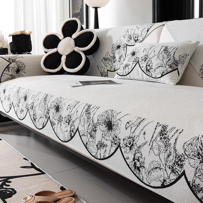 

Подушка для дивана из синели, французская, люкс, четыре сезона, универсальные нескользящие подушки для сиденья, новый кожаный чехол для дивана, тканевый чехол 70*70cm