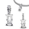 New 925 Silver Heart Moon Wreath Reindeer Diamond Snowflake Key Chain Pendant Charms Beads Bracelets Necklaces Jewelry Gifts