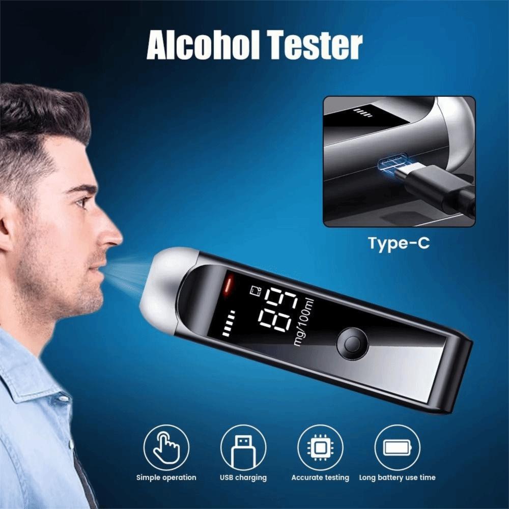 Digital Display Breath Alcohol Tester High Accuracy Digital Breathalyzer  Traffic Safety