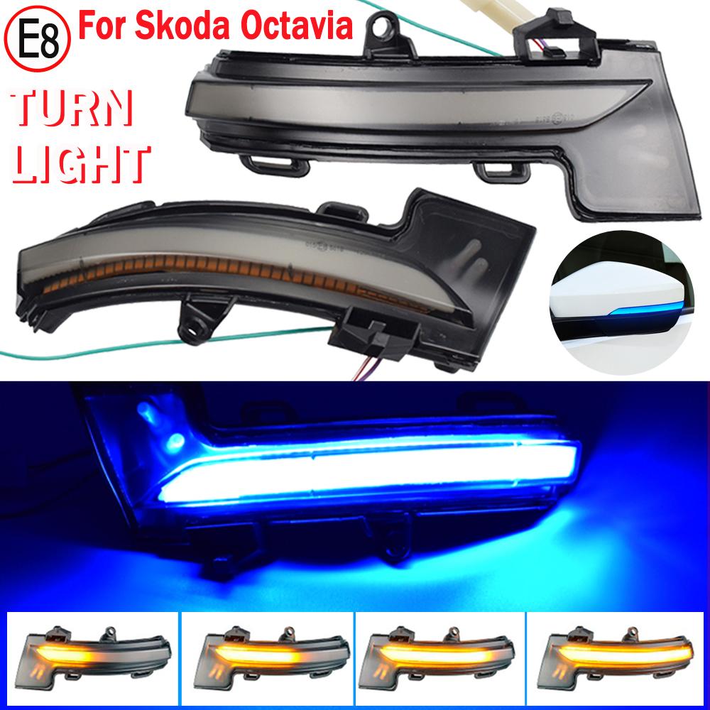 For Skoda Octavia Mk3 A7 5E Dynamic LED Turn Signal Blinker Mirror flasher Light 2014 2015 2016 2017 2018