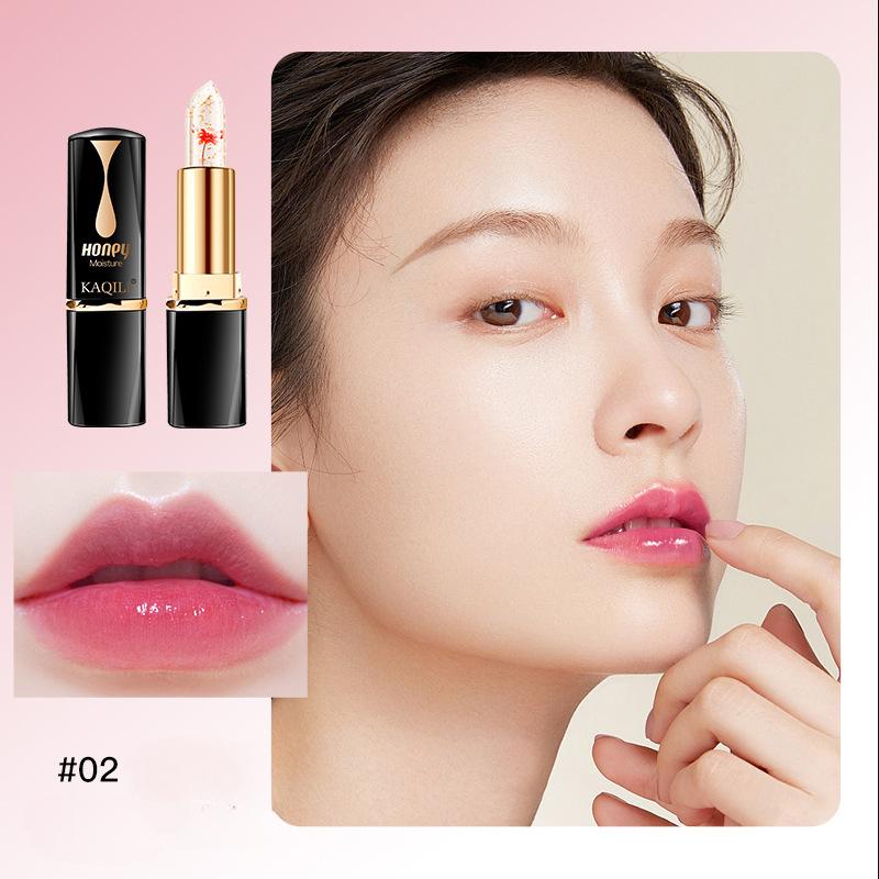 

Губная помада-желе, меняющая цвет помады с золотой фольгой, увлажняющая и нелипкая, бальзам для губ, предотвращающий высыхание и изменение температуры