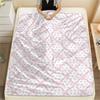 Pink Element Print Flannel Blanket,High Quality Comfortable for All Seasons,Home Decor,Warmth and Comfort,Perfect for Christmas Gifts