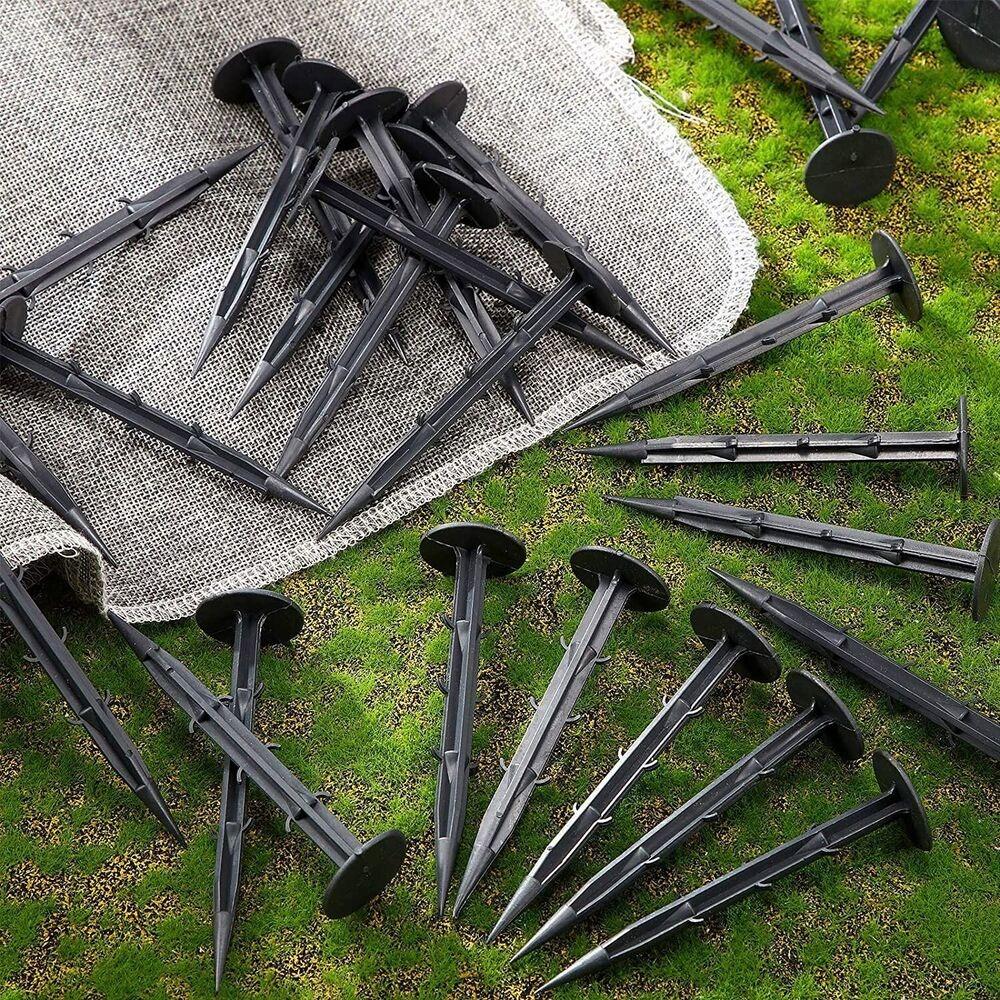 Material de acoperire pentru aprovizionarea grădinii, țăruși de fixare, fixare peisaj, țăruși de grădină fixați, cuie de sol din plastic