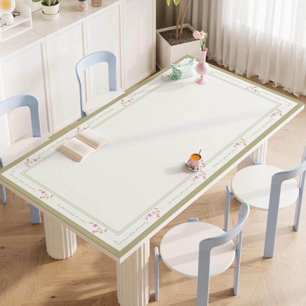 Luxury Leather Waterproof Heat-Resistant Dining Table Mat: Elegant Oil-Proof Desktop Pad for Coffee Tables and Living Rooms