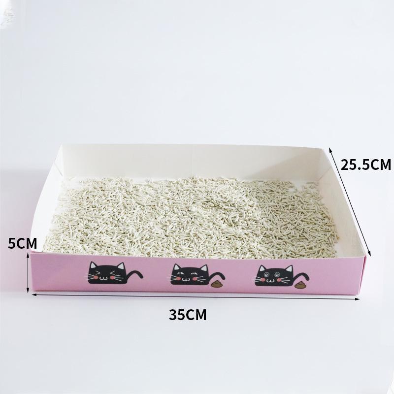 Disposable Foldable Thickened Paper Cat Litter Box For Travel And Pet Boarding