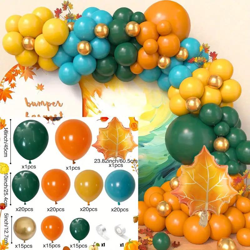 Thanksgiving Harvest Leaf Balloon Arch & Photo Prop Decoration Set