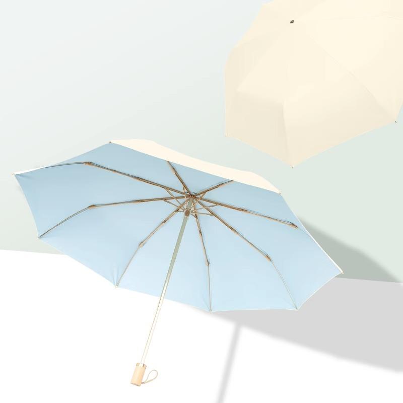 Color glue sun umbrella female sunscreen UV protection advanced sense student umbrella dual-purpose parasol folding