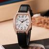 Fassförmige Voll-Diamant Europäischer und Amerikanischer Stil Uhr Mode Damen Uhr Quarz Uhr