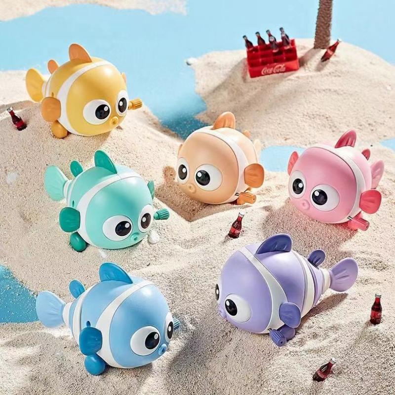 Infant and Toddler Wind-up Caterpillar Rocking Toy Wind-up Cartoon Clownfish Baby Educational Toy