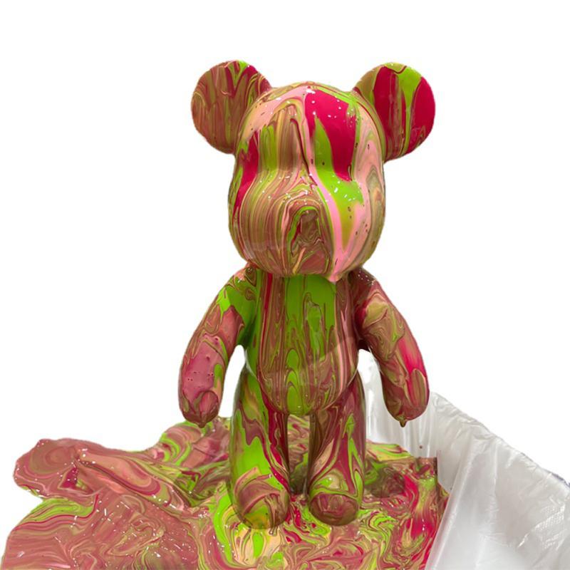 Violent Bear Fluid Bear Modell DIY Vinyl Puppe zum Sammeln, Heimdekoration, Weihnachtsgeschenke