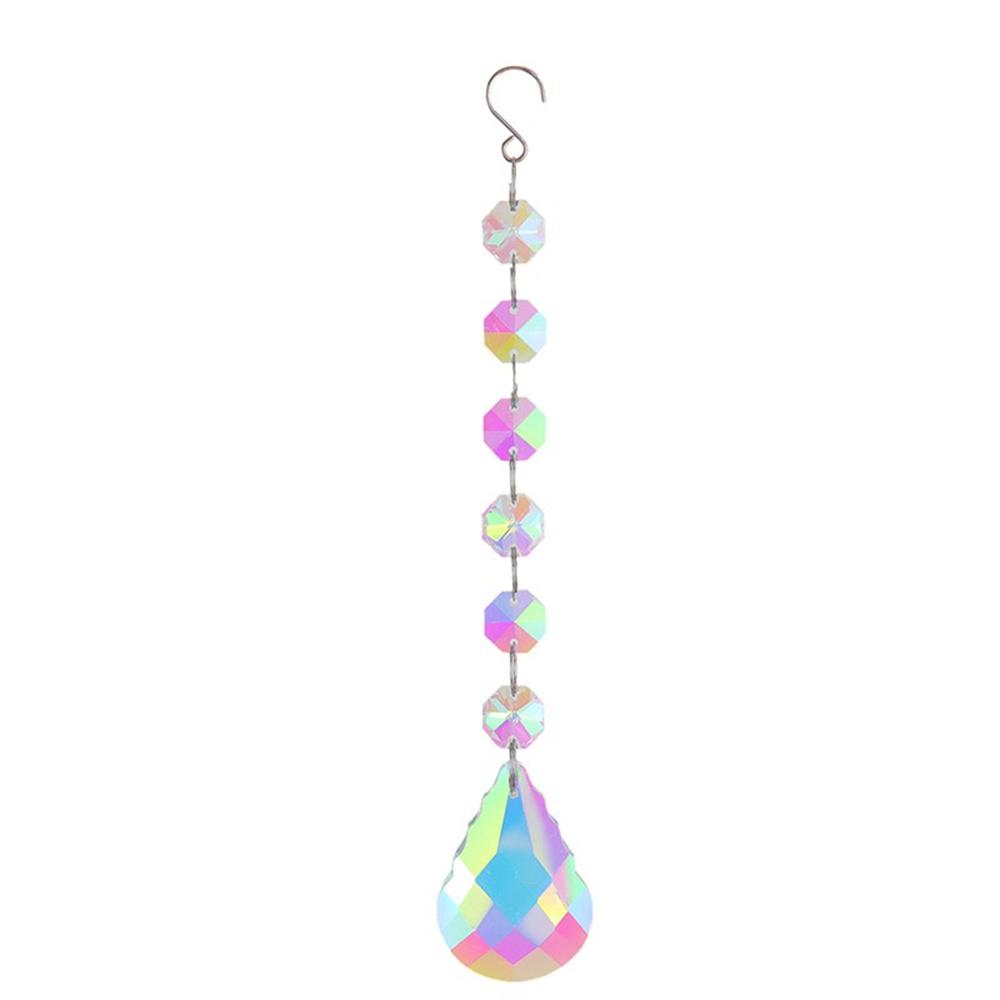 Star Moon Crystal Sun Catcher Bohemian Rainbow Maker Wind Chime Home Outdoor Garden Hanging Ornament Window Decoration New In