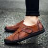 Herbst und Winter neue Herren Einzelschuhe verschleißfeste faule Freizeitschuhe Herrenschuhe weiche Sohle Retro handgefertigte Lederschuhe Herren Übergröße