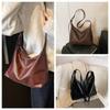 Lightweight Soft Leather Tote Bag Elegant Vintage Underarm Bag Commuting Shoulder Bag  Shopping