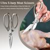 Hochleistungs-Küchenschere aus Edelstahl, Knochenschneidegerät, ergonomischer Walnussknacker, Fischschuppenschaber, Kochschere für
