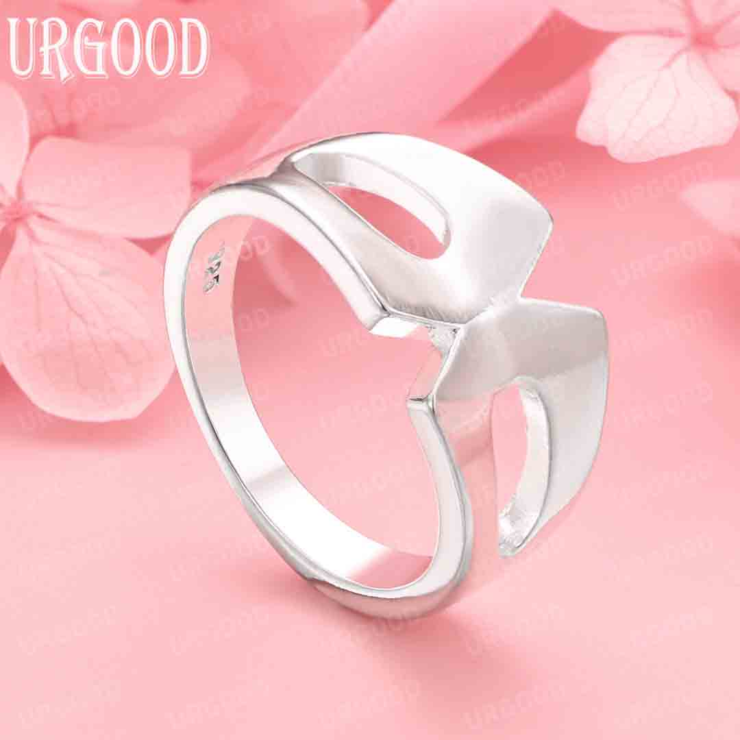 

925 Sterling Silver Fashion Ring Men And Women Wedding Jewelry 10#