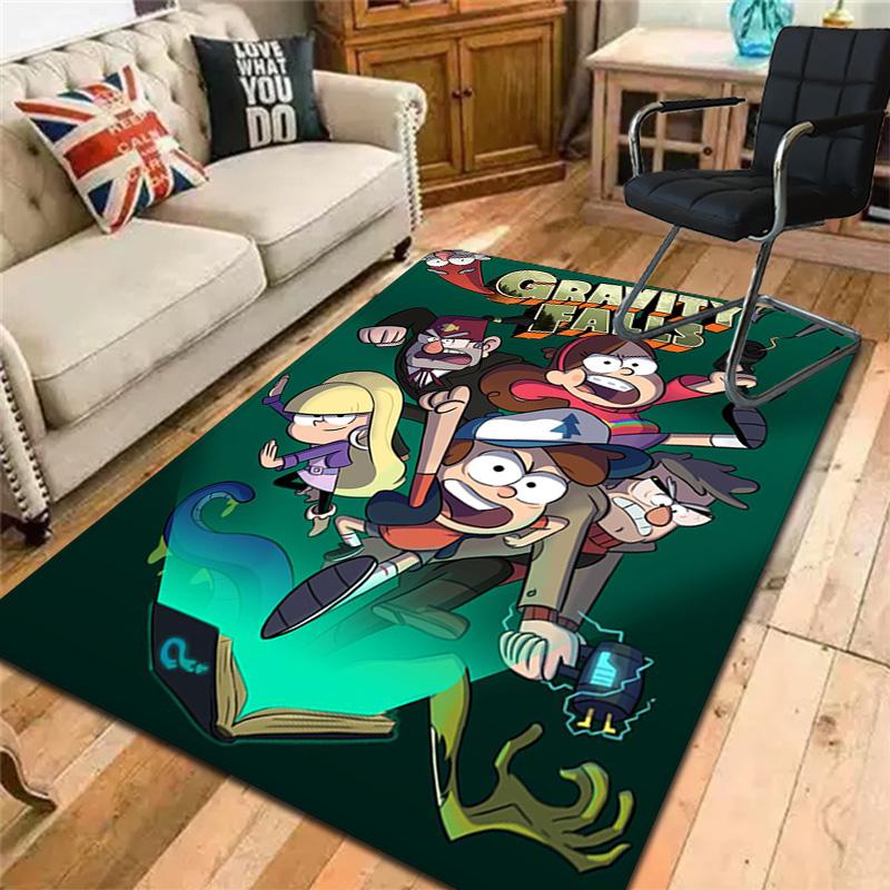 Gravity Falls Rug Floor Mat for Living Room or Bedroom Soft and Comfortable Carpet a Gift for Birthday and Holiday.