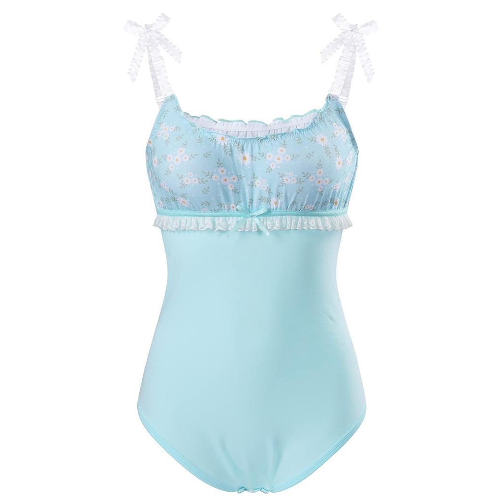 LittleForBig Adult Romper Lace Tank Top Cotton Pajamas Camisole Size S [Daisy]