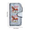Women's Horse Print Faux Leather Long Wallet 
