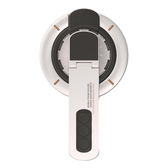 

Магнитная подставка-кольцо для телефона, вращающаяся на 360 градусов, светящийся кронштейн для телефона, многоугольный регулируемый двухсторонний держатель для телефона для снятия стресса и поднятия настроения белый