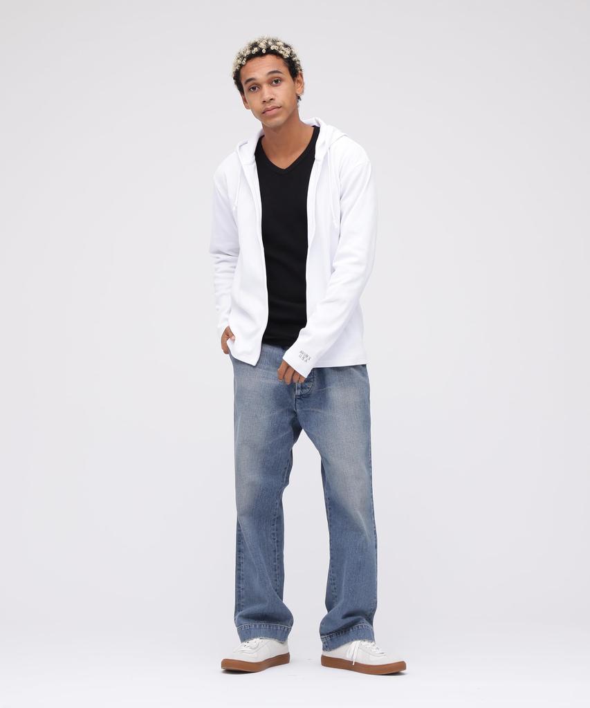 AVIREX DAILY FULLZIP RIB PARKA 6153641 S white