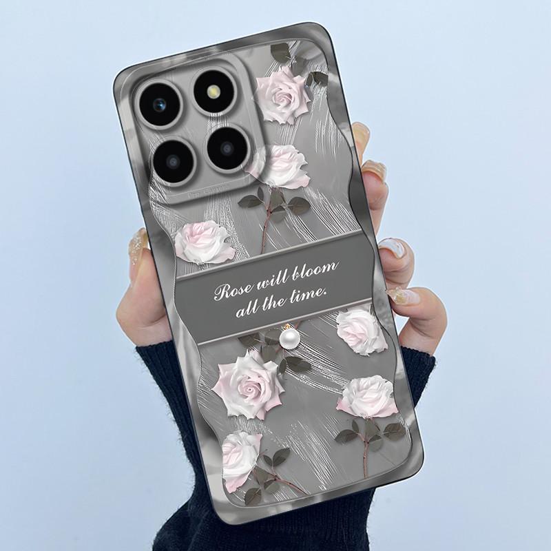 For Honor X6a X6b X6c X6 X6s Case Simplicity flower Soft Silicone Cover For HonorX6a X 6B X6 b Shell Lens Protective Phone Funda
