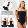 One-piece shapewear: sexy bandeau style with detachable straps; strapless fastening body-shaping corset