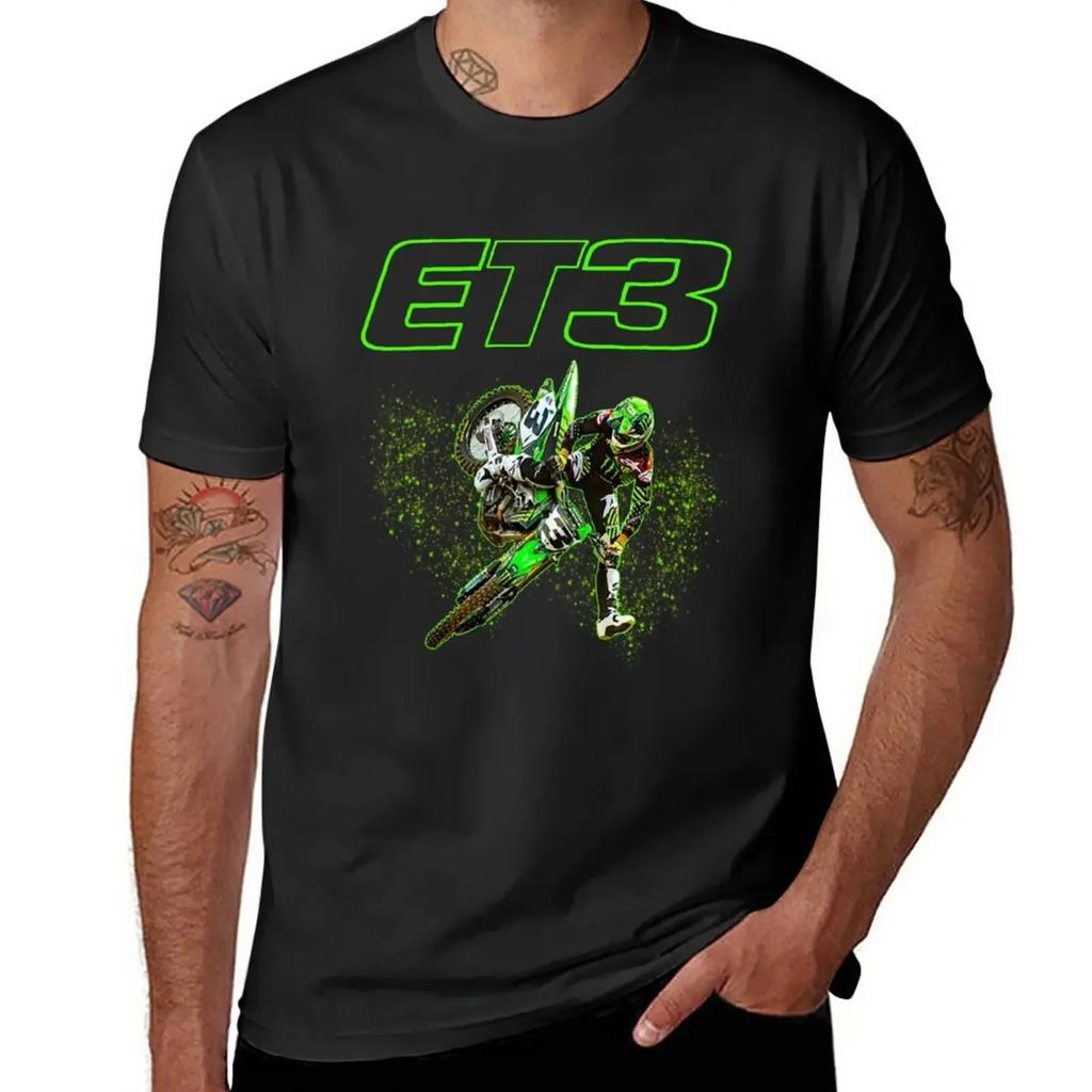 Motocross and Supercross Champion Eli ET3 Tomac T-Shirt Short sleeve tee plus size tops summer tops men clothings