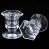 1Pcs Glass Fine Candle Accsssories Crystal Candle Holder Candlestick Candle Stand Candle Base