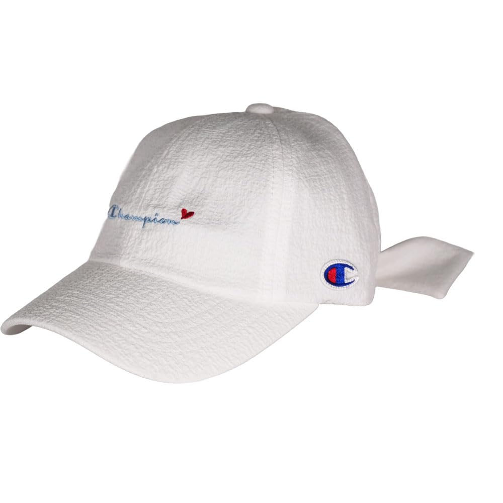 Kids Shirring Cap Heart Hat Outdoor Town Casual UV Protection Sunlight Number [Champion] Kid's 141-0024 (JP, Size, 53.0 cm, 55.0 cm, White)