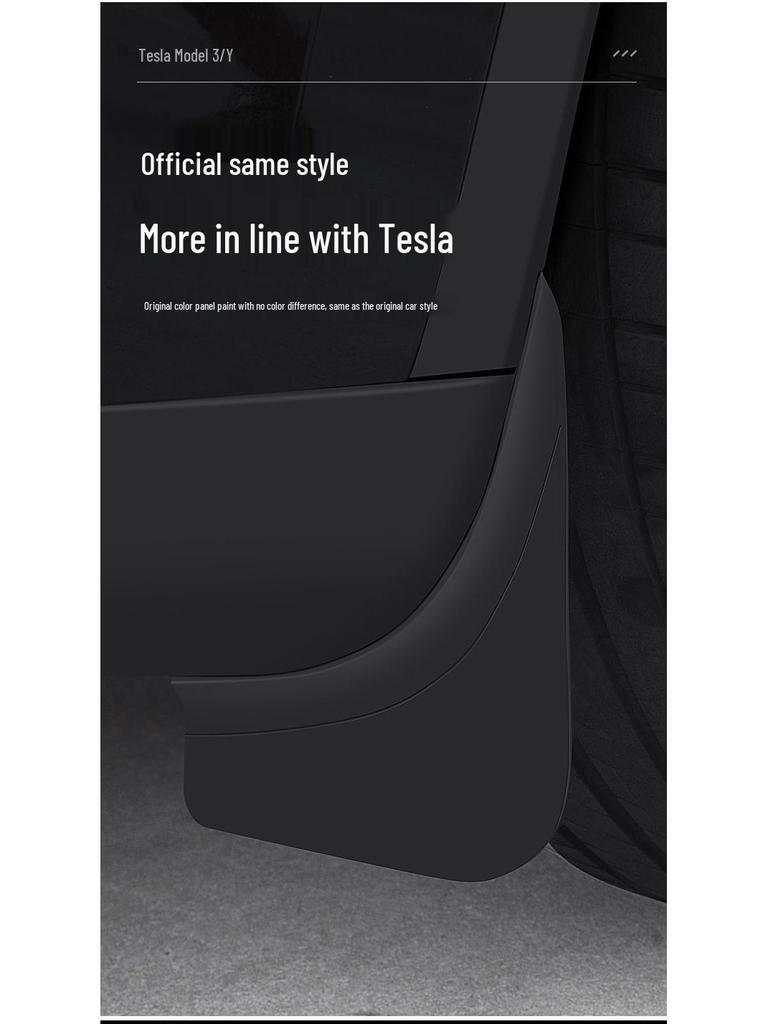Tesla Model Y Bez wiercenia Błotniki TPE - Akcesoria na przednie koła
