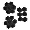20Pcs/Set 19/21mm 19# 21# Silicone Hollow Hexagonal Screw Cover Car Wheel Hub Caps Tires Exterior Decoration Protecting Black