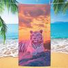 Tiger Strandtuch Mikrofaser Digitaldruck Badetuch Kräftiges Tigerdesign Sonnenschutzschal Extra Großes Handtuch für C
