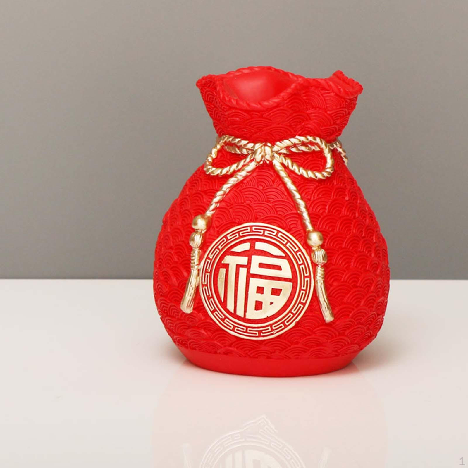 

Chinese Resin Flower Vases Tabletop Centerpieces Flowerpot Bouquet Potted Ornament Decorative Vase красный