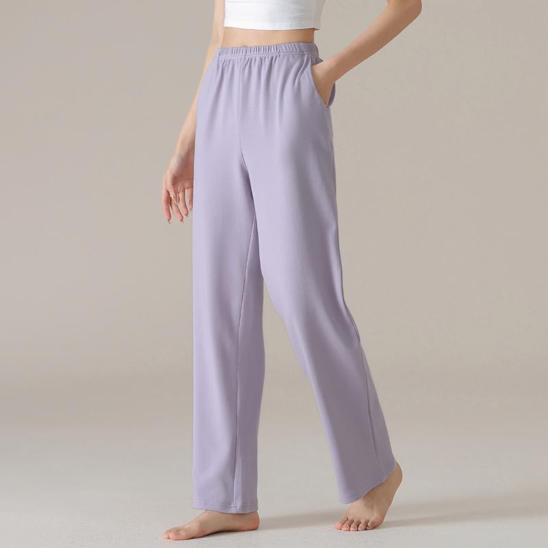 Aifen Teng Women's Loose Fit Cotton Pajama Pants: Summer, Solid Color, Plus Size, Straight Leg, Wear Indoors or Outdoors.