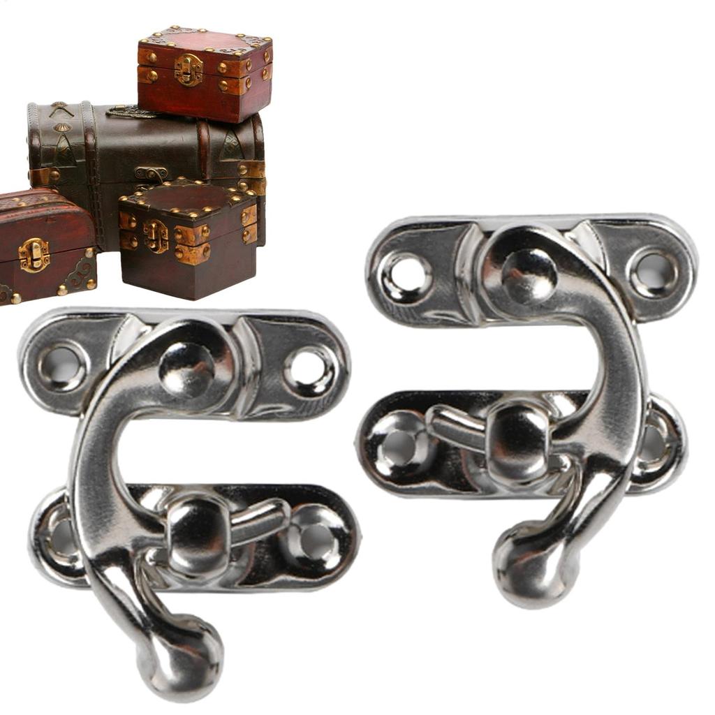 Starožitný Hák Závěs 2ks Retro Starožitný Box Spouštěcí Západka Zámek Vintage Styl Mini Hasp Závěs S Montážními Šrouby Pro Šperkovnici
