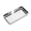 Stainless Steel No-Drilling Soap Holder, Bathroom Shower Soap Dish with Drainage, Hotel Style Rustproof Wall Mount Rack