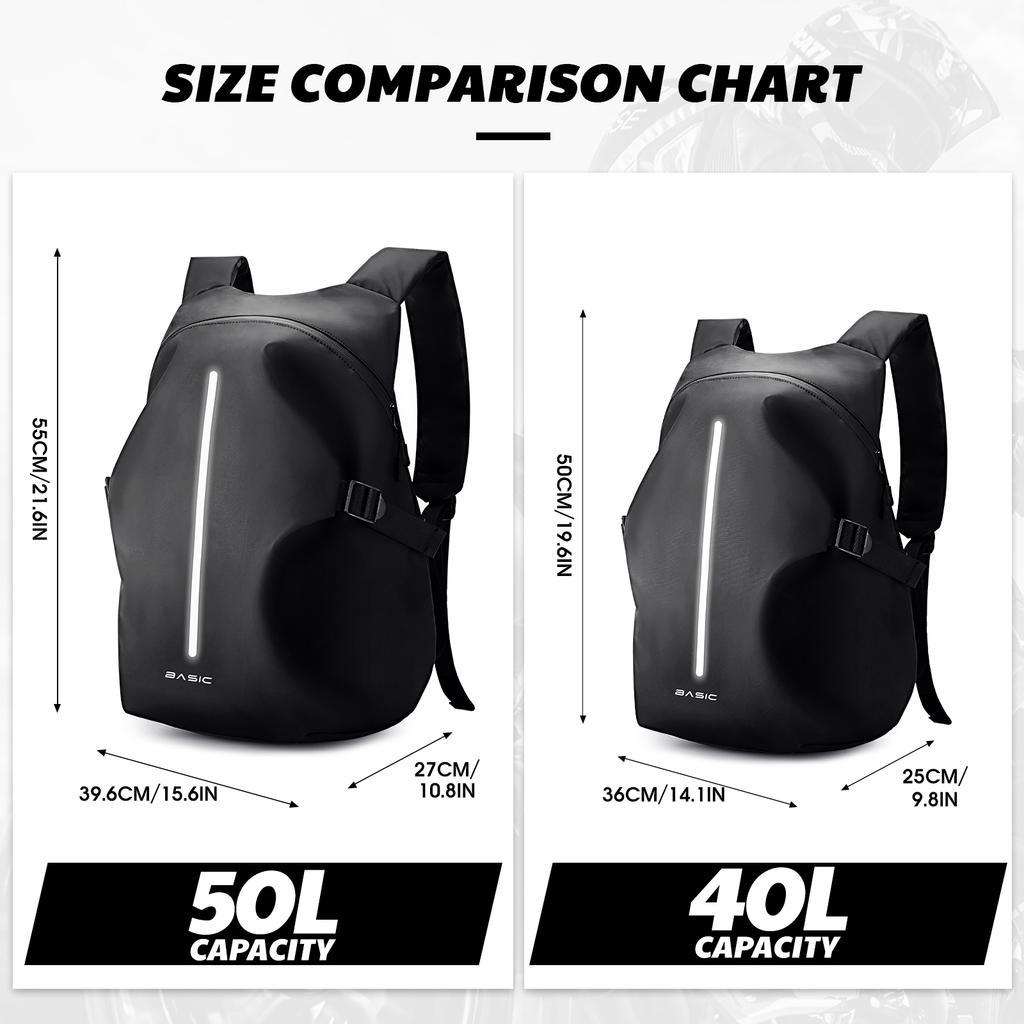 Motorcycle Backpack, Waterproof Helmet Backpack for Men, Motorcycle Accessories, Travel Backpack, Large Waterproof Storage Bag