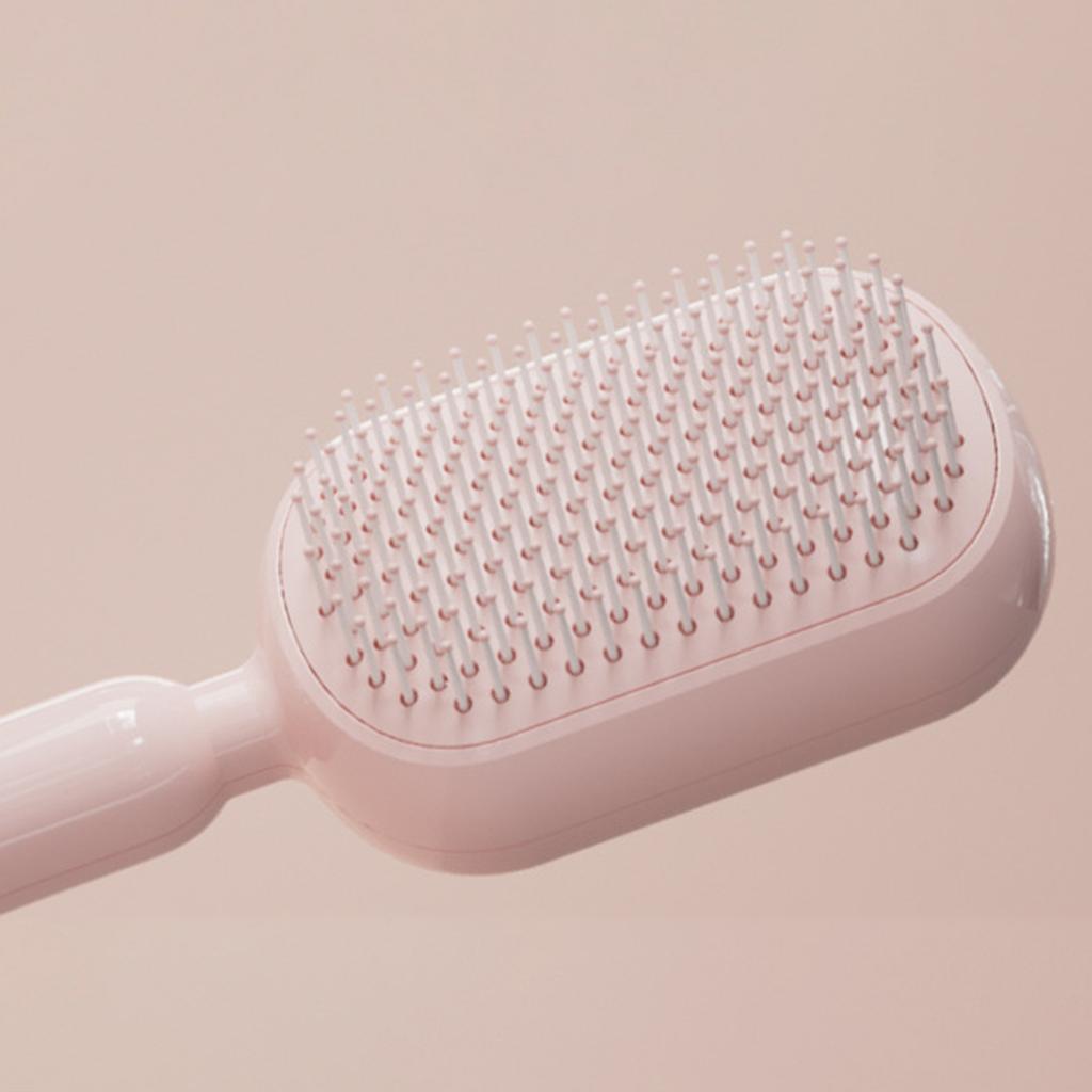 Retractable Cushion Comb Wet & Dry Use Portable Massage Comb Reusable Self Cleaning Hair Brush for Home Travel Office School