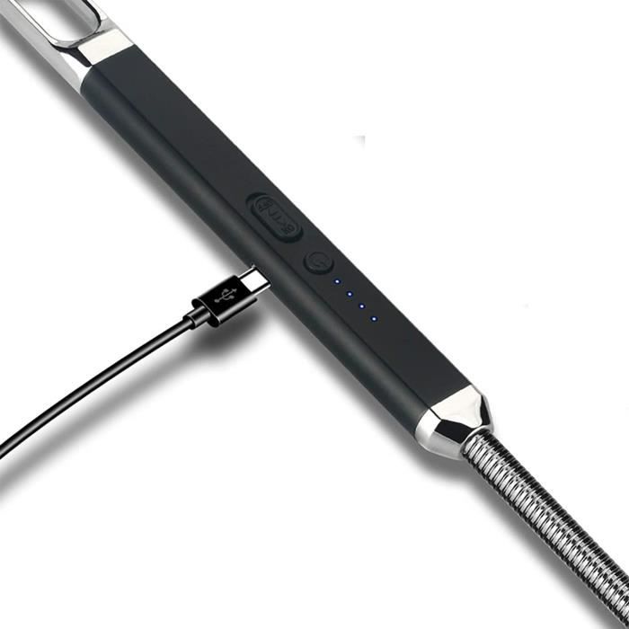 FACAI Allume-Bougie Longue Portée, Allume-feu électrique avec Interrupteur De Sécurité D'affichage De Batterie à LED, Briquet [142]