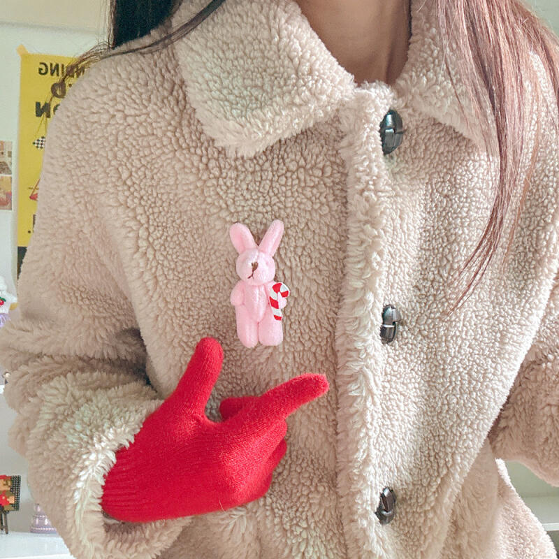 Мини-брошь Розовый кролик (3 типа) (3) Cane Rabbit