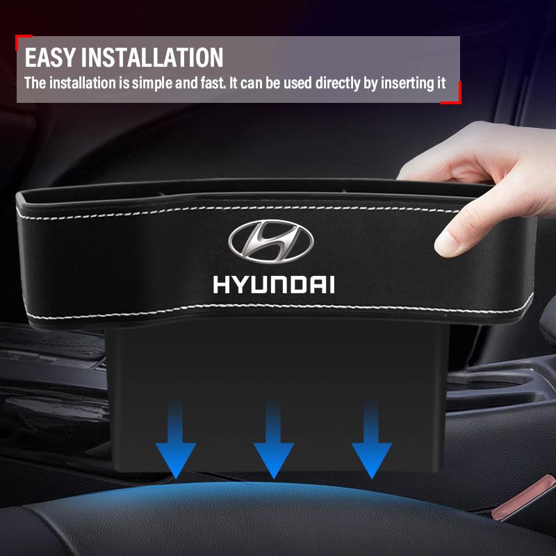 2Pcs Multifunction Car Seat Organizer Seat Crevice Storage Box Auto Goods For Hyundais H-1 I40 I30 I20 I10 IX35 IX25 Tucson Getz Terracan Accent