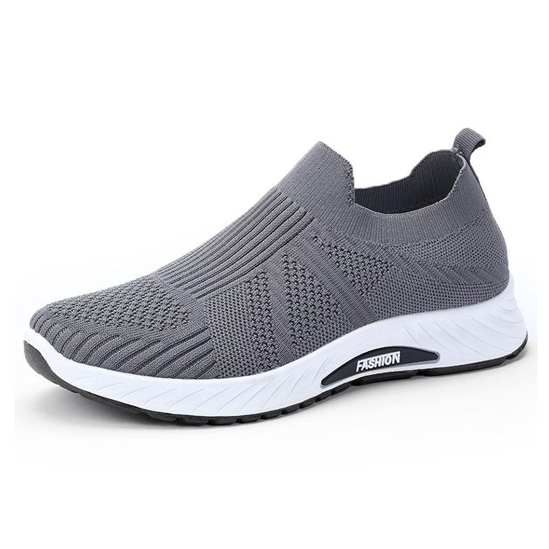 

Men s Spring Mesh Slip-On Shoes - Comfortable, Breathable, Lightweight Casual Shoes for Middle-Aged and Elderly Size 41 серый