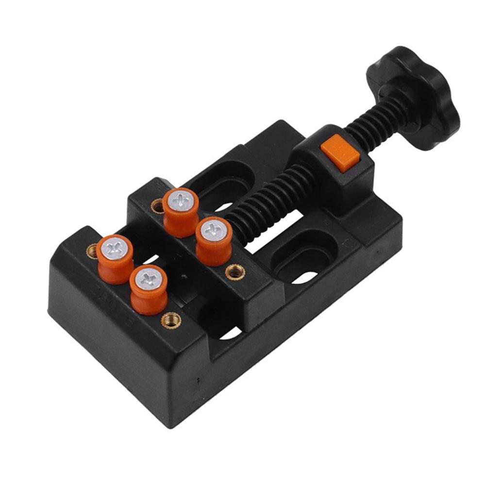 Quick-Release Mini Bench Vise 8-Hole Universal Table Clamp DIY Jewelry Carving Tool for Woodworking Grinding Small Workpieces