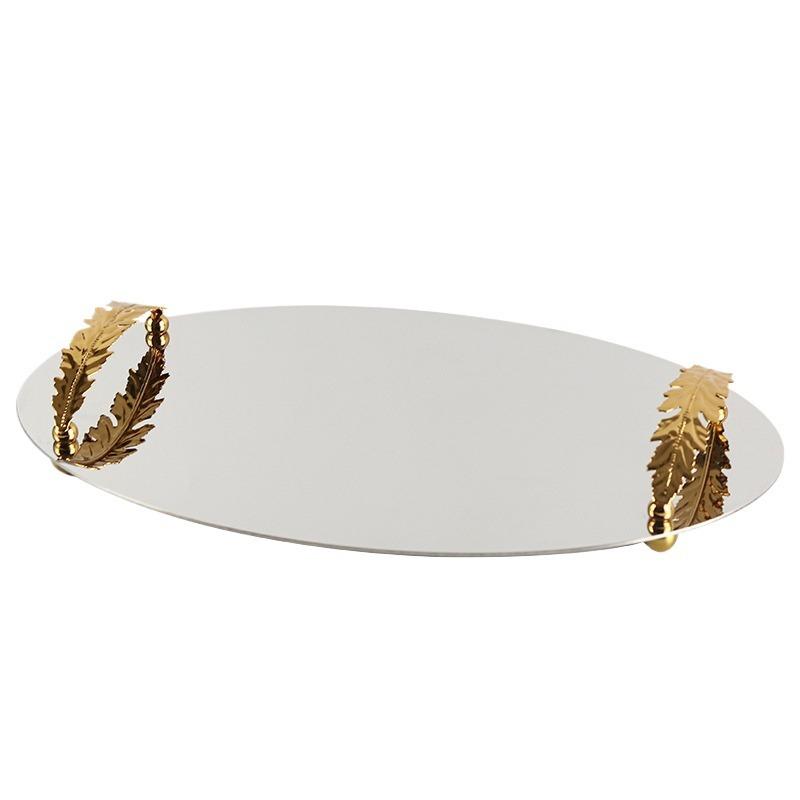 

Luxury Tray Stainless Steel Modern Minimalist Food Trays Aesthetic Elegant Art Plate Home Kitchen Storage Organization Plates