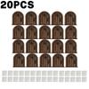 Vintage Wooden Mouse Door Decoration 2D Flat Vintage Wooden Door Patches with Adhesive Tape DIY Crafts Ornament Home Decoration