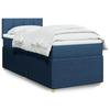 VidaXL Slatted Bed Base with Mattress Blue 90x200 Cm Fabric 3287345