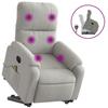 VidaXL Reclining Massage Armchair Light Grey Microfiber Fabric 3204937