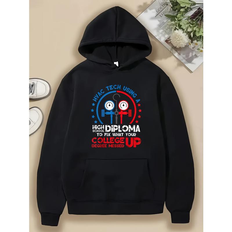 Polyester Casual Hooded Sweatshirt Soft Touch Lightweight Comfortable Spring Fall Outdoor XXL чёрный