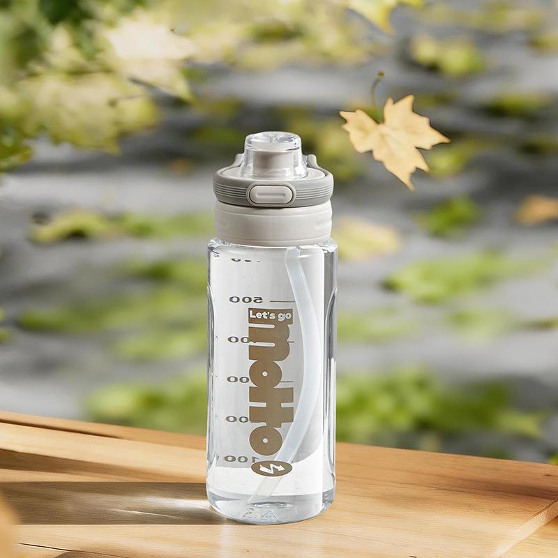 

Men s and women s portable water glasses, summer fitness sports kettle, straw cup, drop-proof and leak-proof cup 700ml